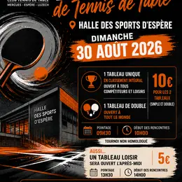 Tournoi annuel de Tennis de Table Reignac