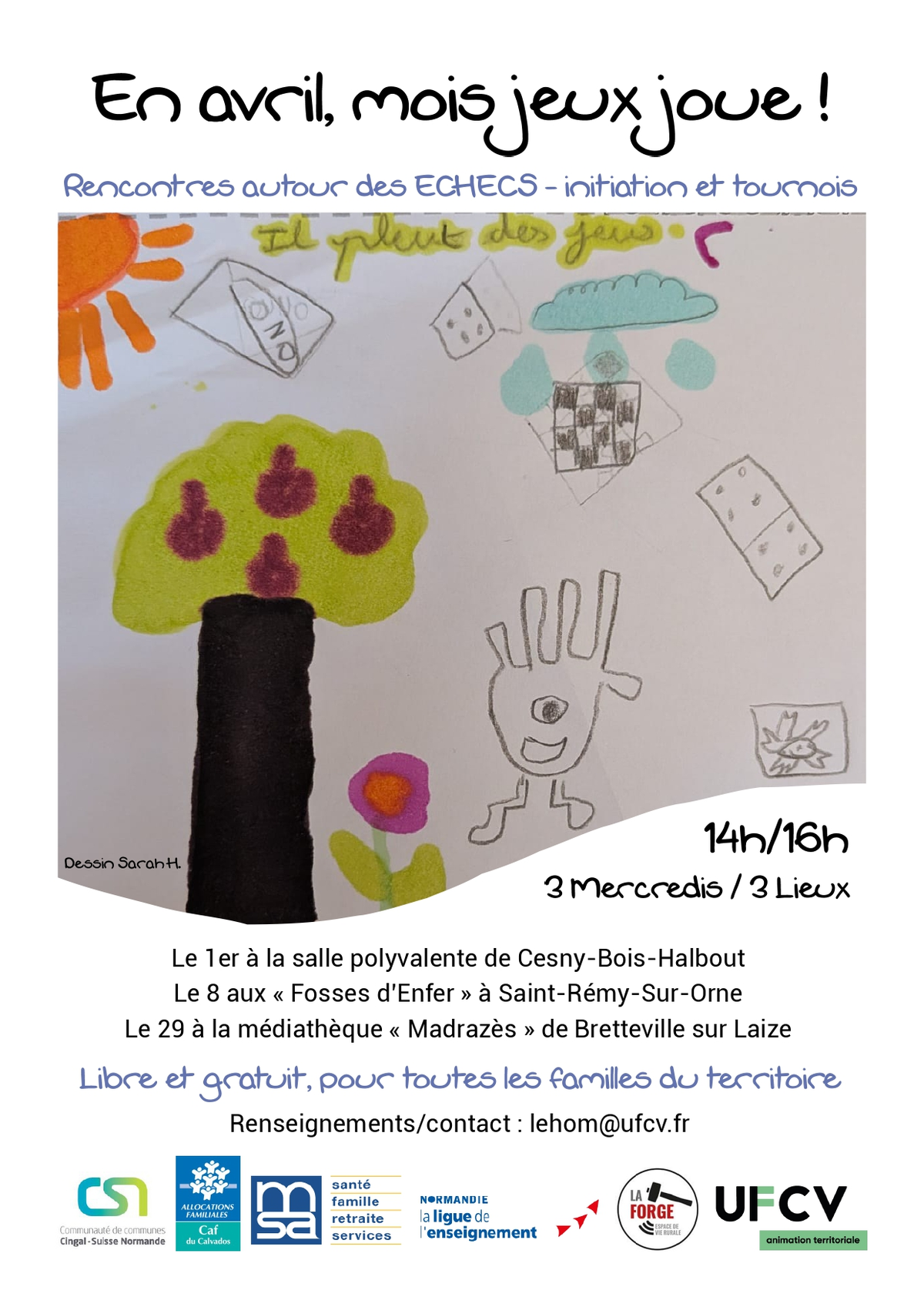 Tournoi d’échecs  En avril, mois jeux joue !