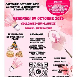 Tournoi de badminton caritatif en faveur d'Octobre Rose