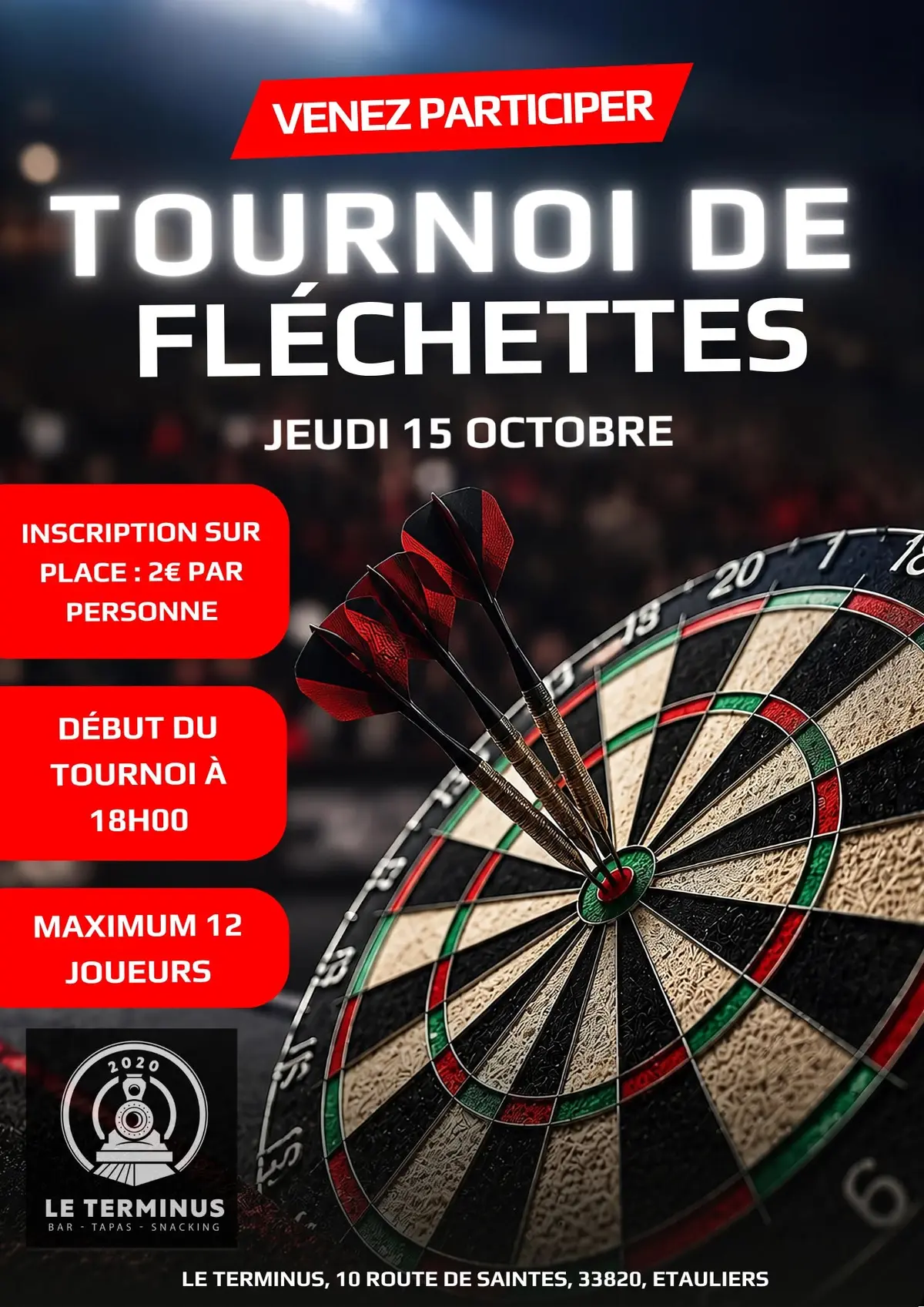 Tournoi de flechette au terminus