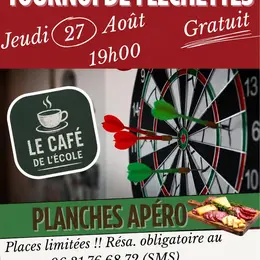 Tournoi de fléchettes au café de l'école