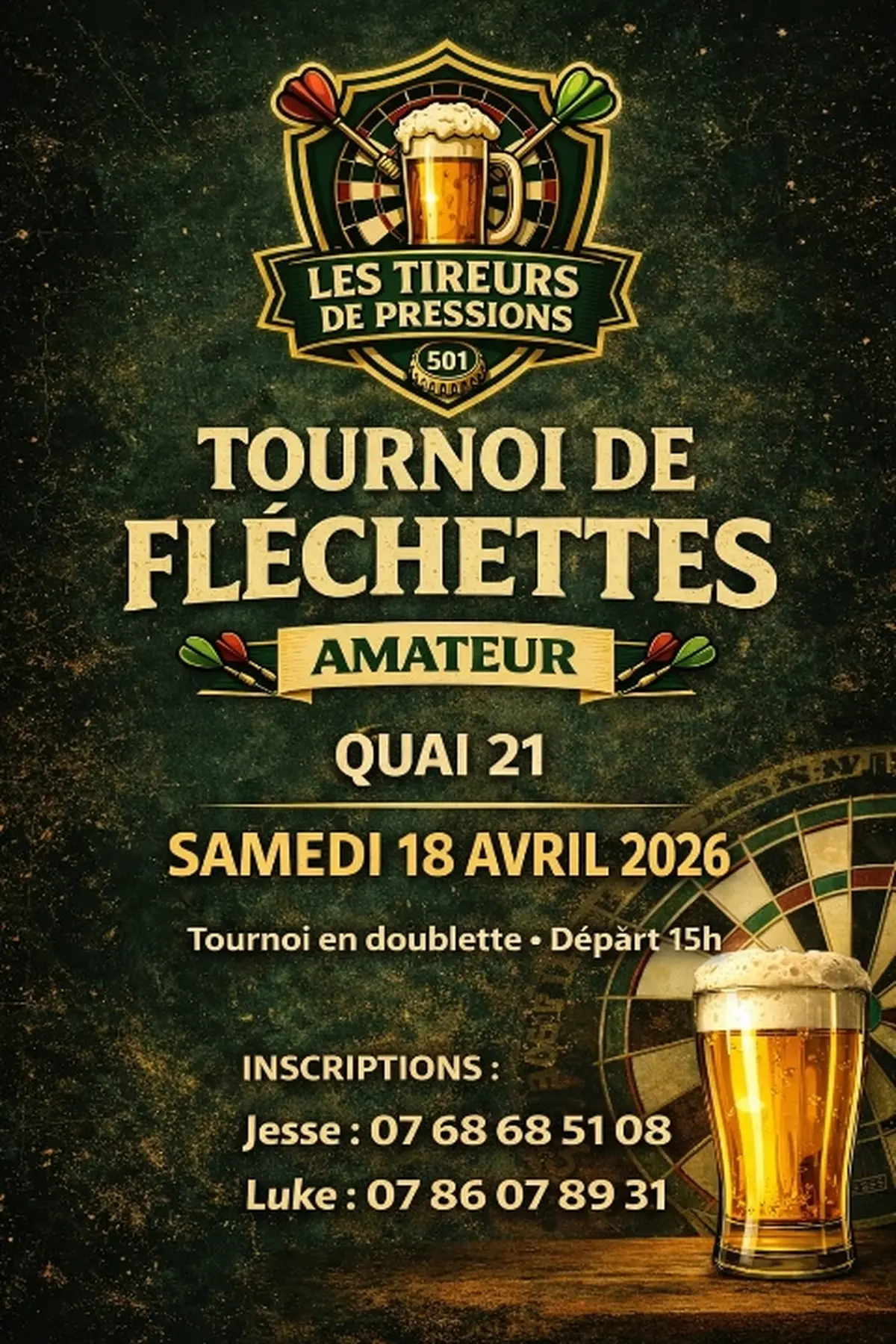 Tournoi de fléchettes en doublette