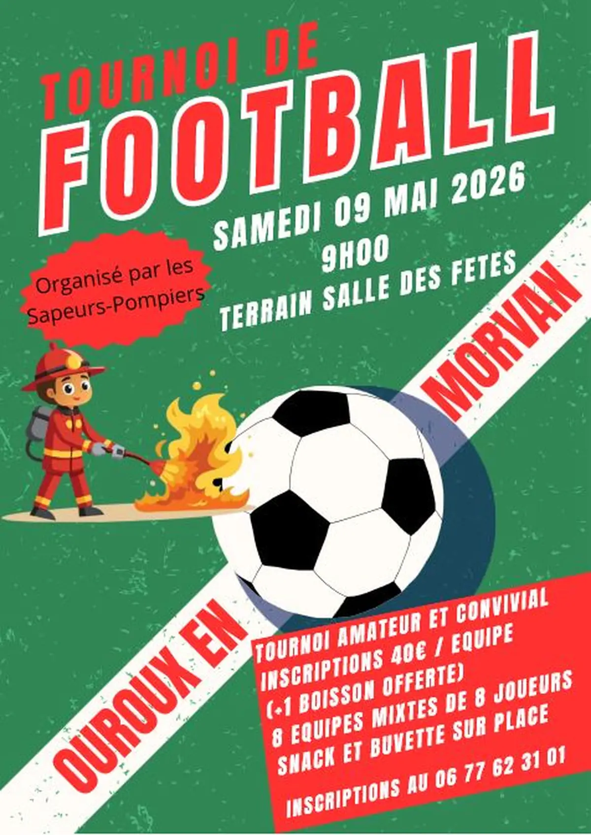 Tournoi de Foot à Ouroux en Morvan.
