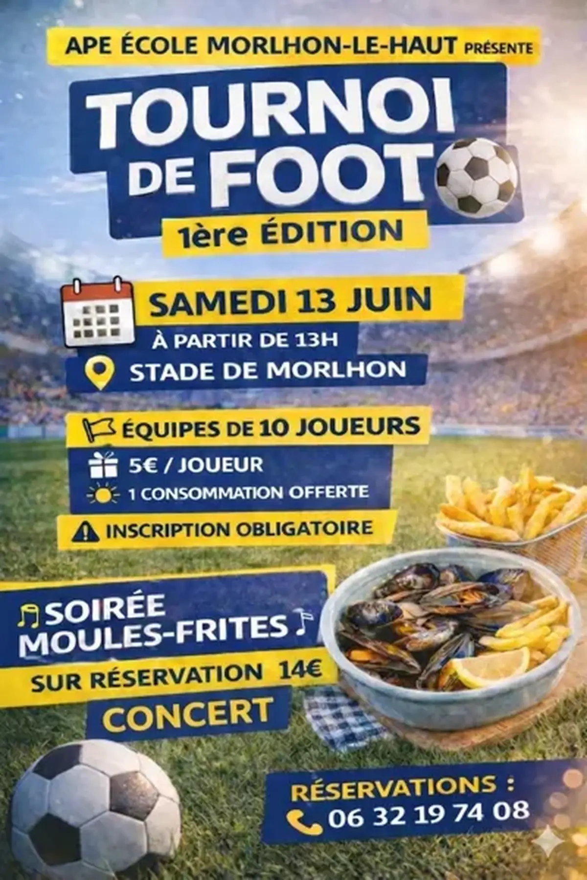 Tournoi de football et soirée concert à Morlhon-le-Haut
