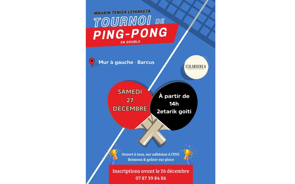 Tournoi de ping-pong en double