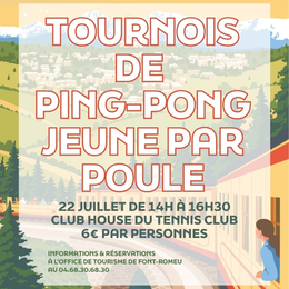 Tournoi De Ping-Pong Jeunes Par Poules - Mercredi 22 Juillet