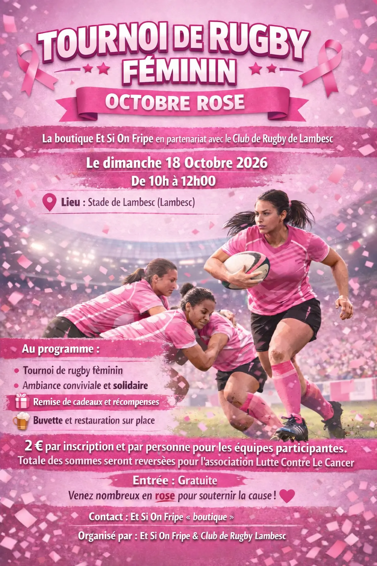 Tournoi de rugby Octobre Rose