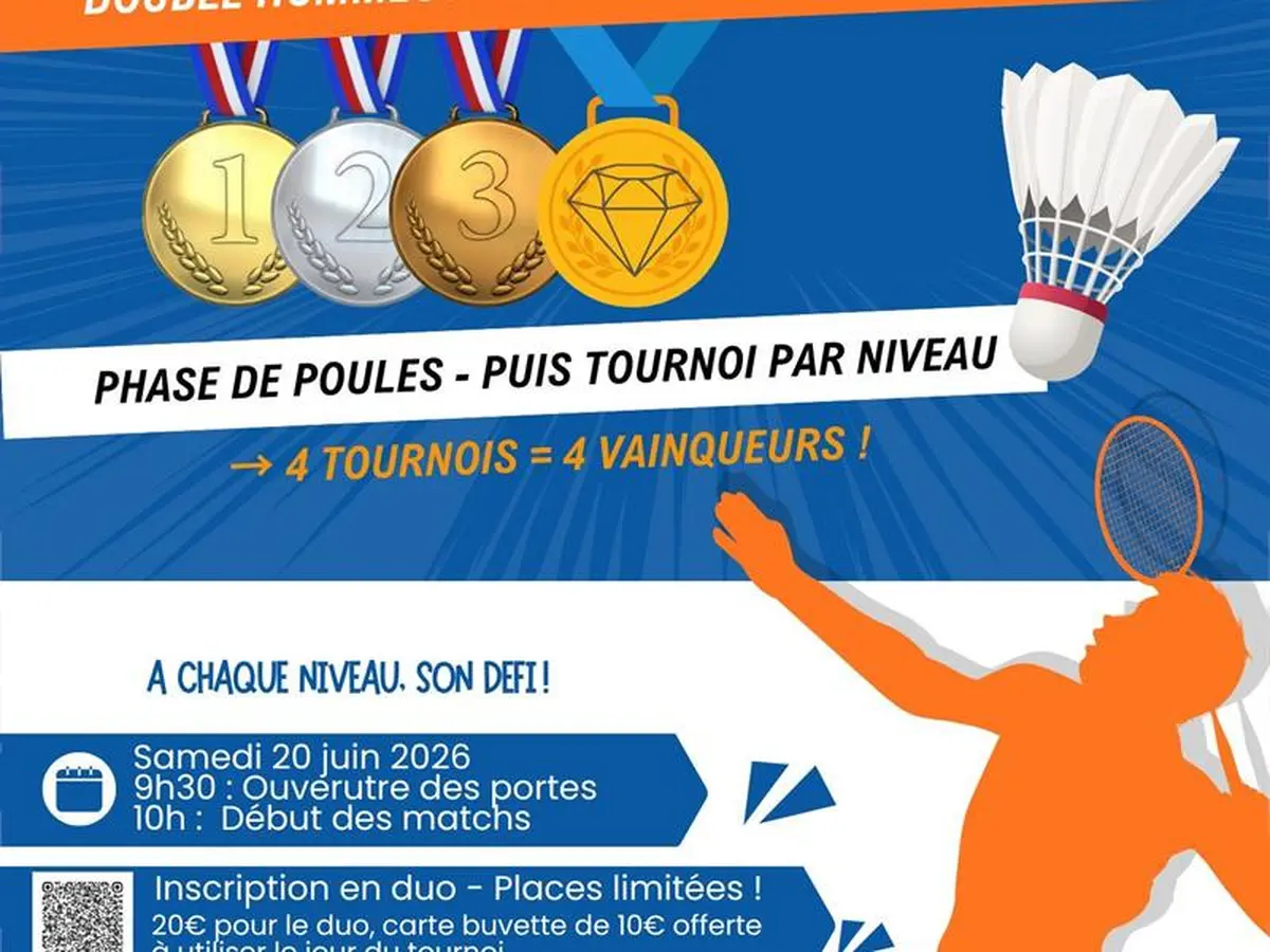 Tournoi double loisir badminton