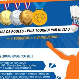 Tournoi double loisir badminton