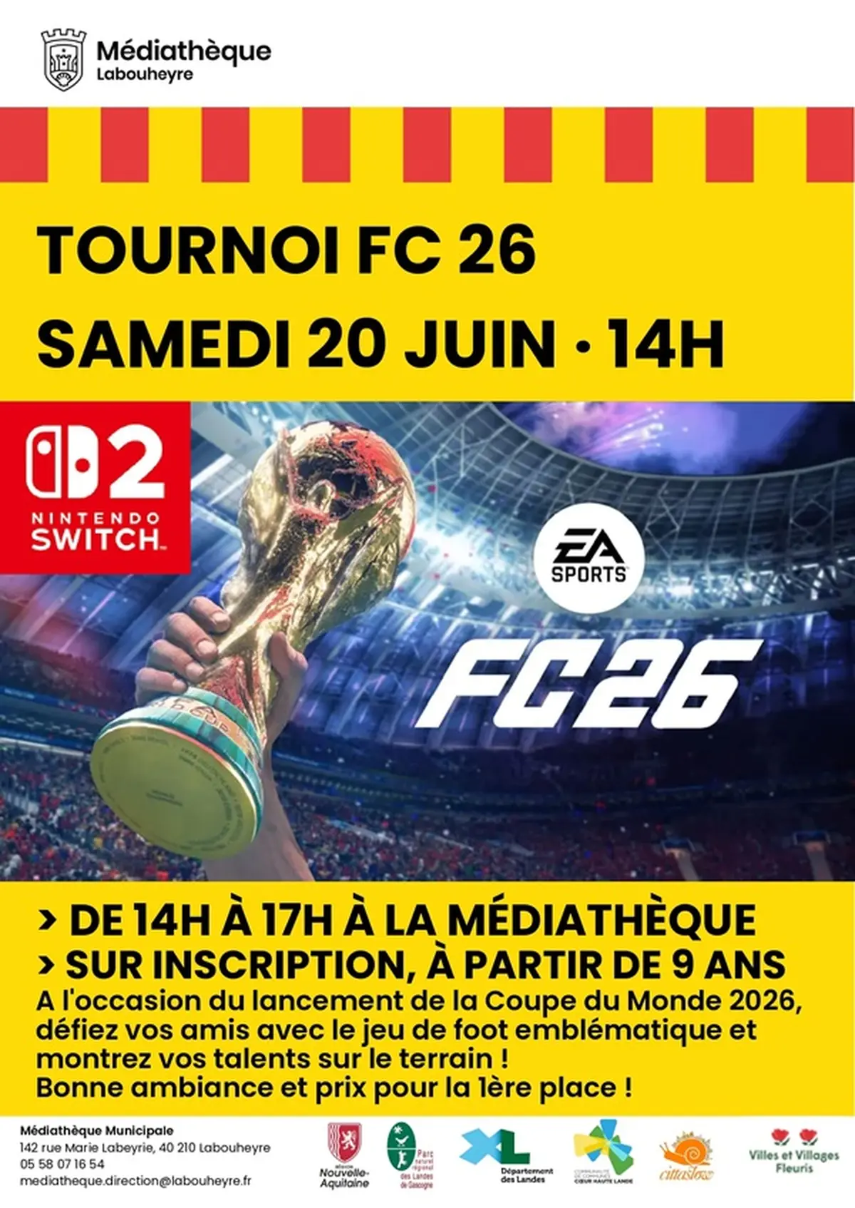 Tournoi jeu vidéo FC 26 sur Nintendo Switch 2