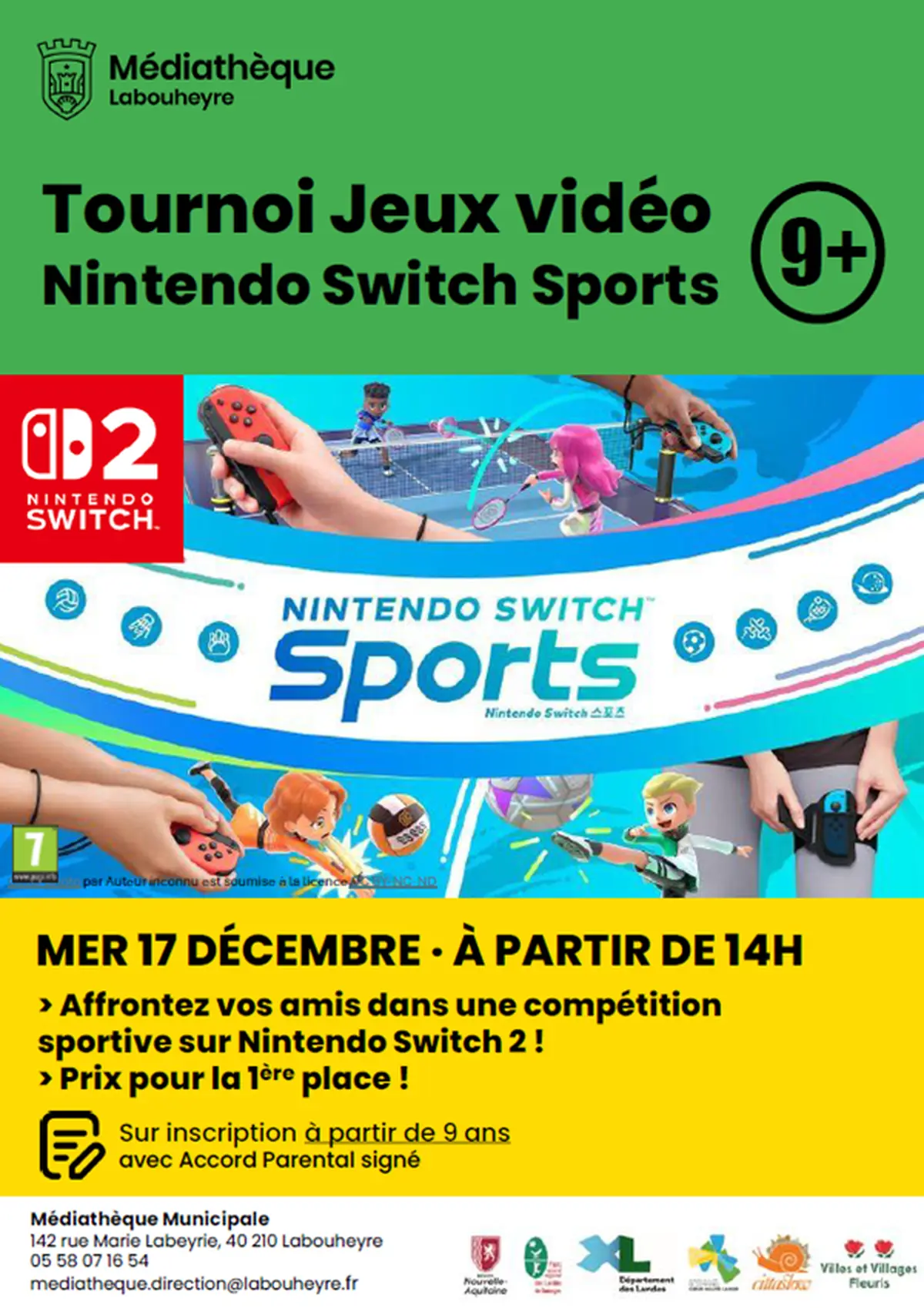 Tournoi Jeux Vidéo Nintendo Switch Sports