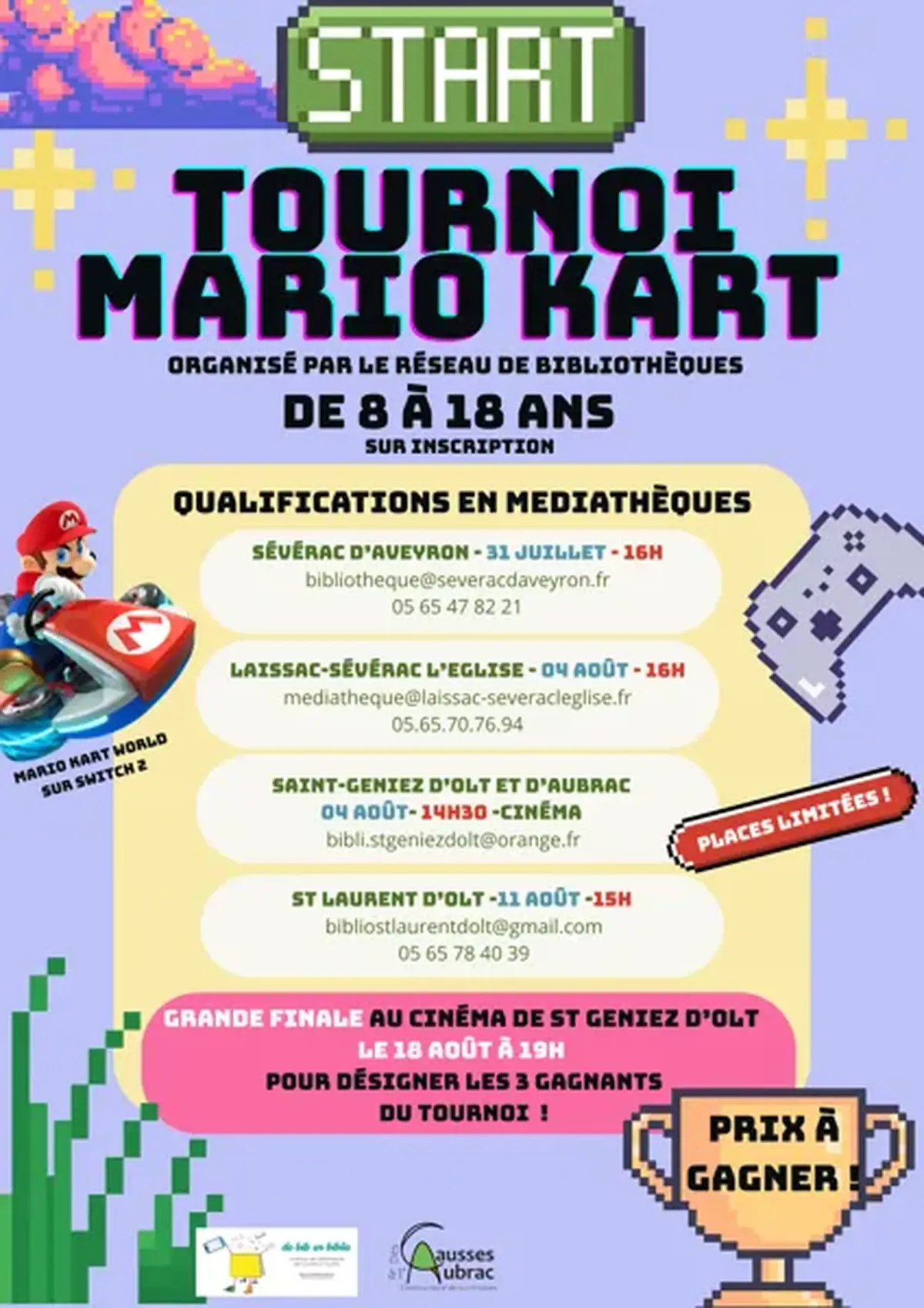 Tournoi Mario Kart au cinéma  de St Geniez d'Olt