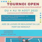 Tournoi open de tennis homologué FFT