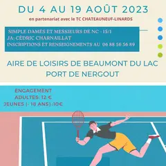 Tournoi open de tennis homologué FFT