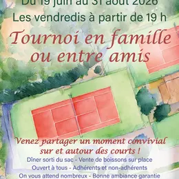 Tournois de tennis en famille ou entre amis