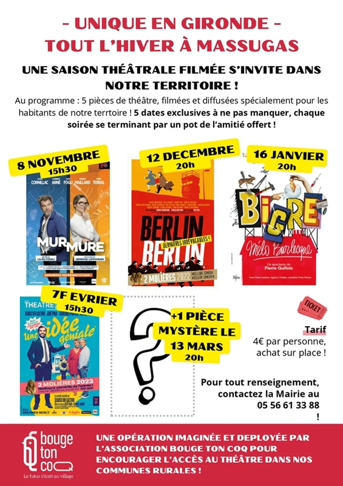 Tout l'hiver au théâtre à Massugas