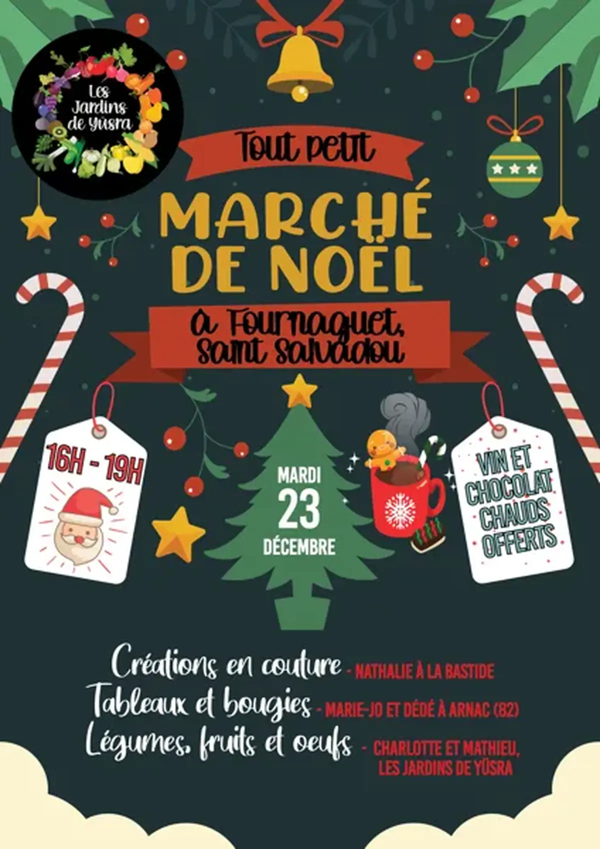 Tout petit marché de Noël à Fournaguet (St-Salvadou)