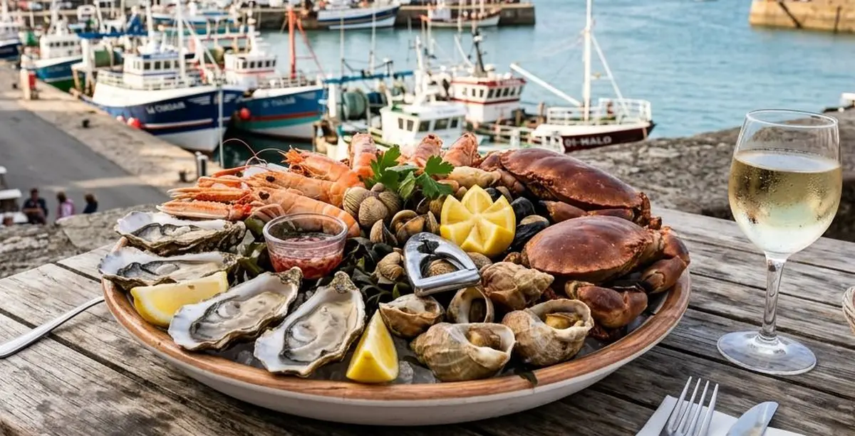 Dégustation de plateau de fruits de mer
