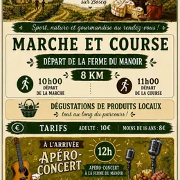 Trail et balade gourmande du Manoir : course et marche de 8 km