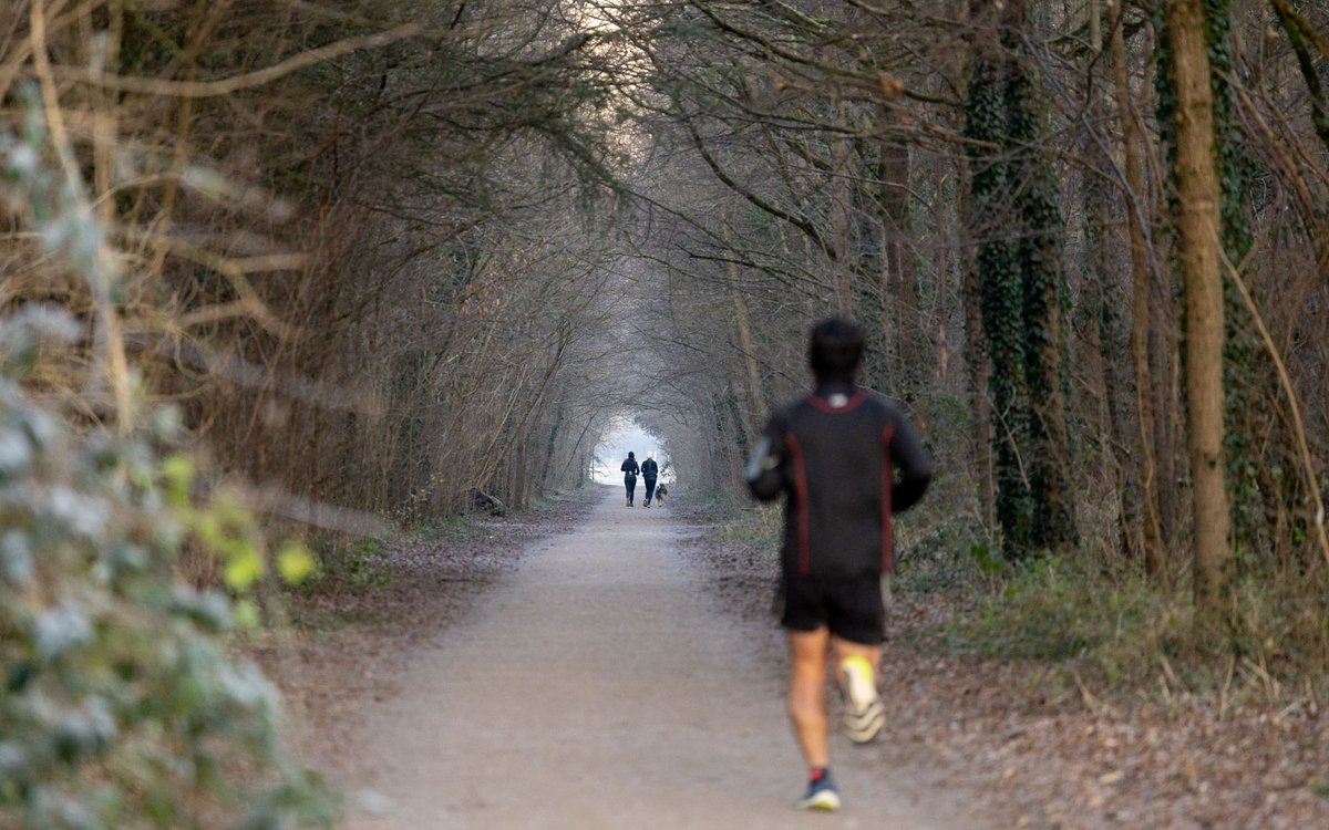 Coureur dans le bois de Vincennes.