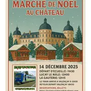 Train du marché de Noël au château
