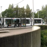 L'arrêt de tram desservant l'hôpital de Hautepierre DR