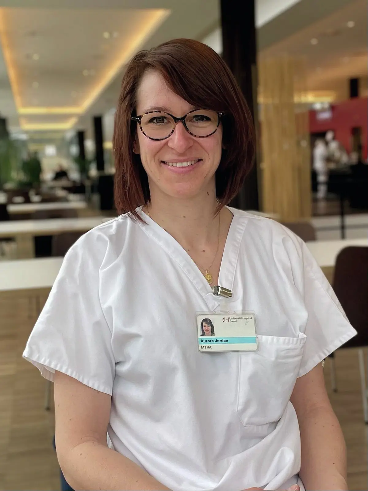 Aurore Jordan, technitienne à l'USB à Bâle