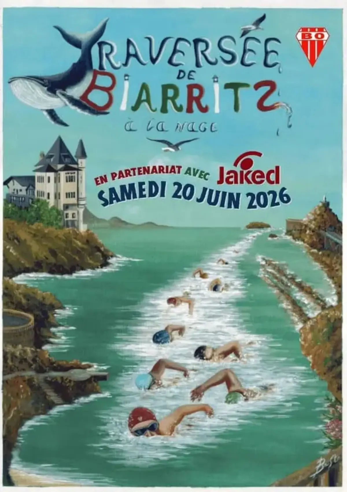 Traversée de Biarritz à la nage