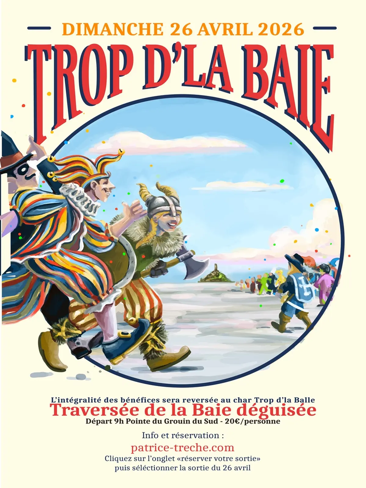 Traversée de la baie du Mont Saint-Michel déguisée