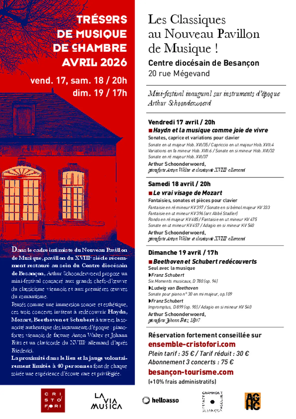 Trésors de musiques de chambre / Les classiques au Nouveau Pavillon de Musique