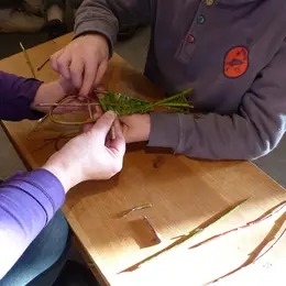 Tressage de Noël au coin du feu (en famille)
