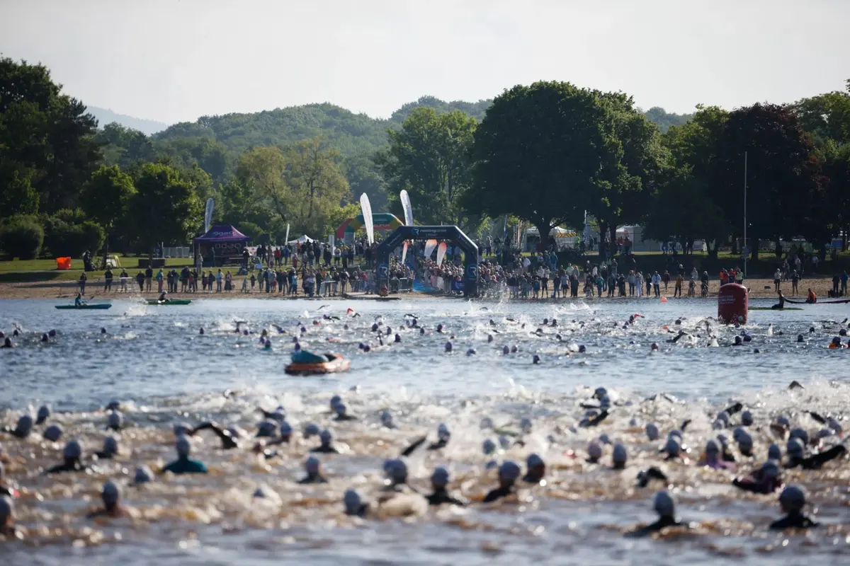 Triathlon du Lion : partie natation au lac de Malsaucy