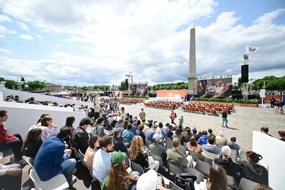 Tribune Concorde : suivez Roland-Garros en plein air place de la Concorde à Paris