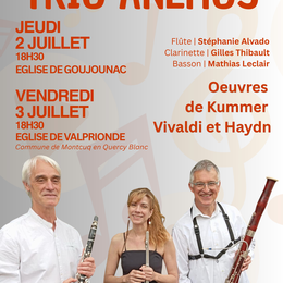 Trio Anémos en concert à l'Eglise de Valprionde