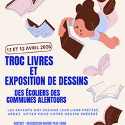 Troc livres et exposition de dessins