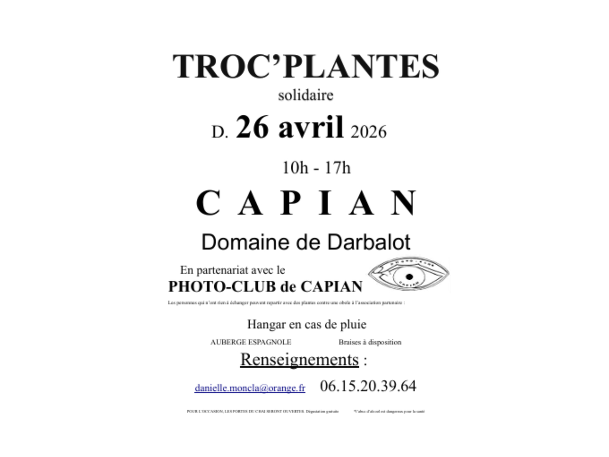 Troc'Plantes solidaire
