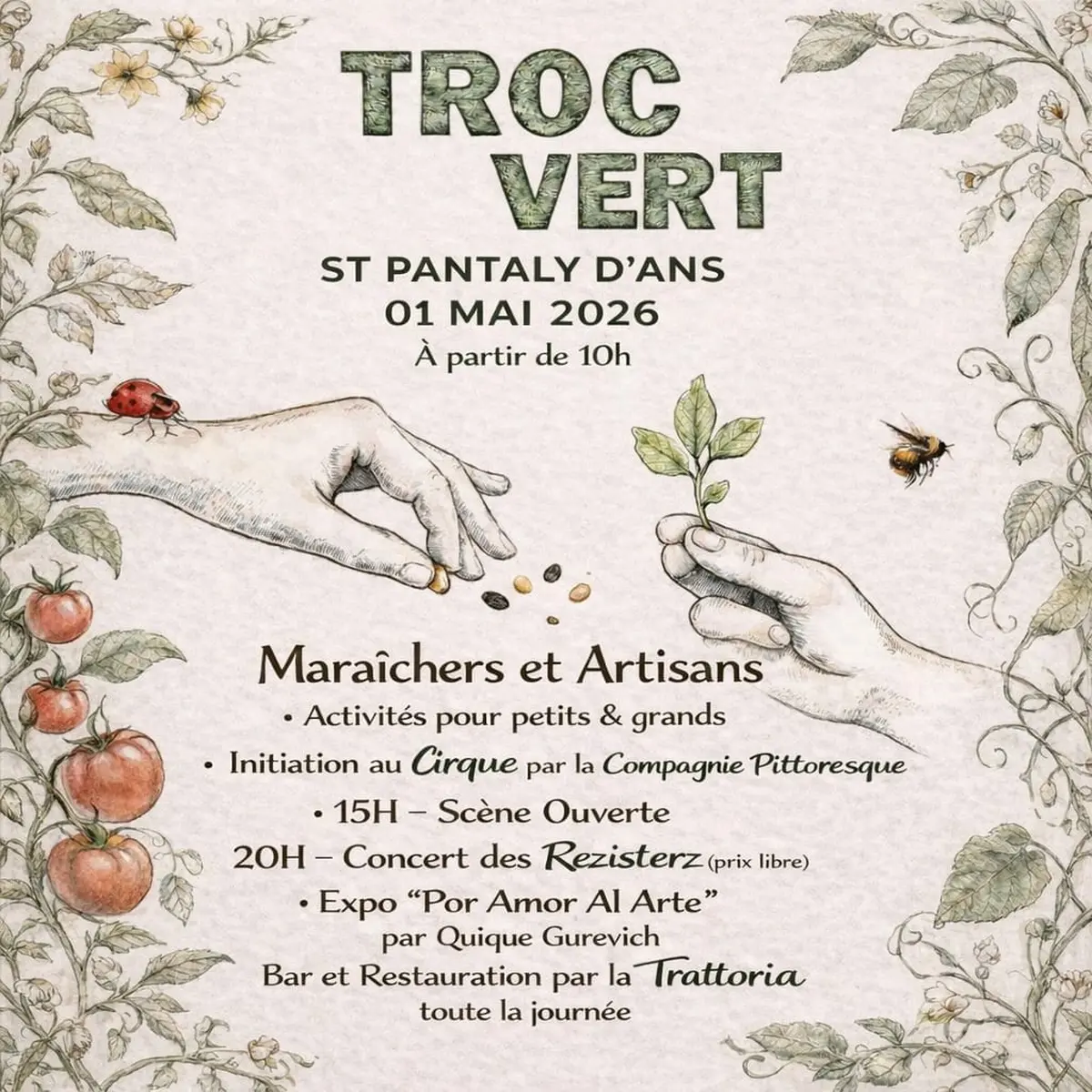 Troc vert, cirque, concert...