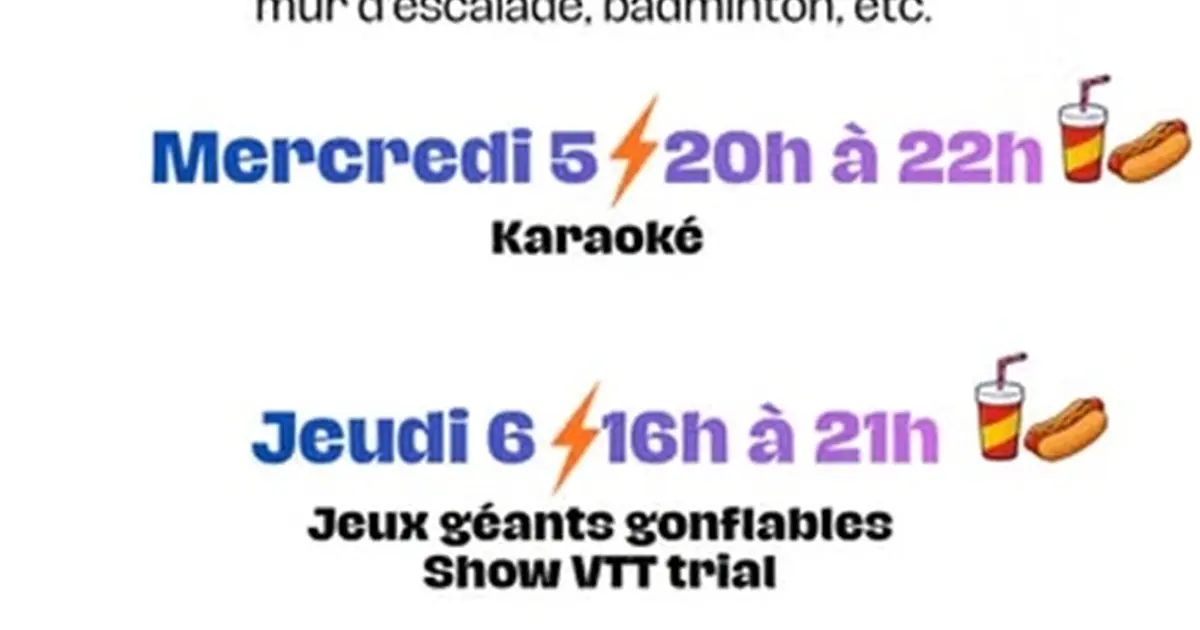 Trophée de France des jeunes vététistes : jeux gonflables, spectacle de feu et dj