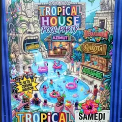Tropical House Pool Party à l'Oasienne, Lissac et Mouret