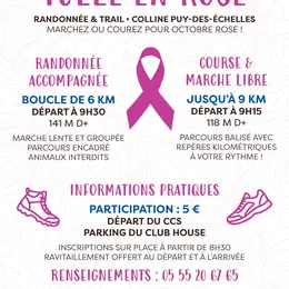 Tulle en rose : Randonnée + Trail Colline Puy des échelles