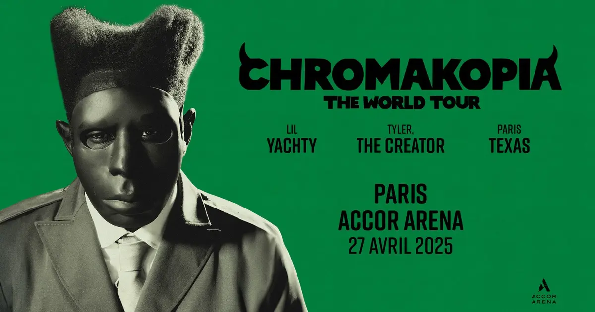 Tyler, The Creator concert Paris 2025 | dates, prix, billetterie pour Chromakopia : The World Tour