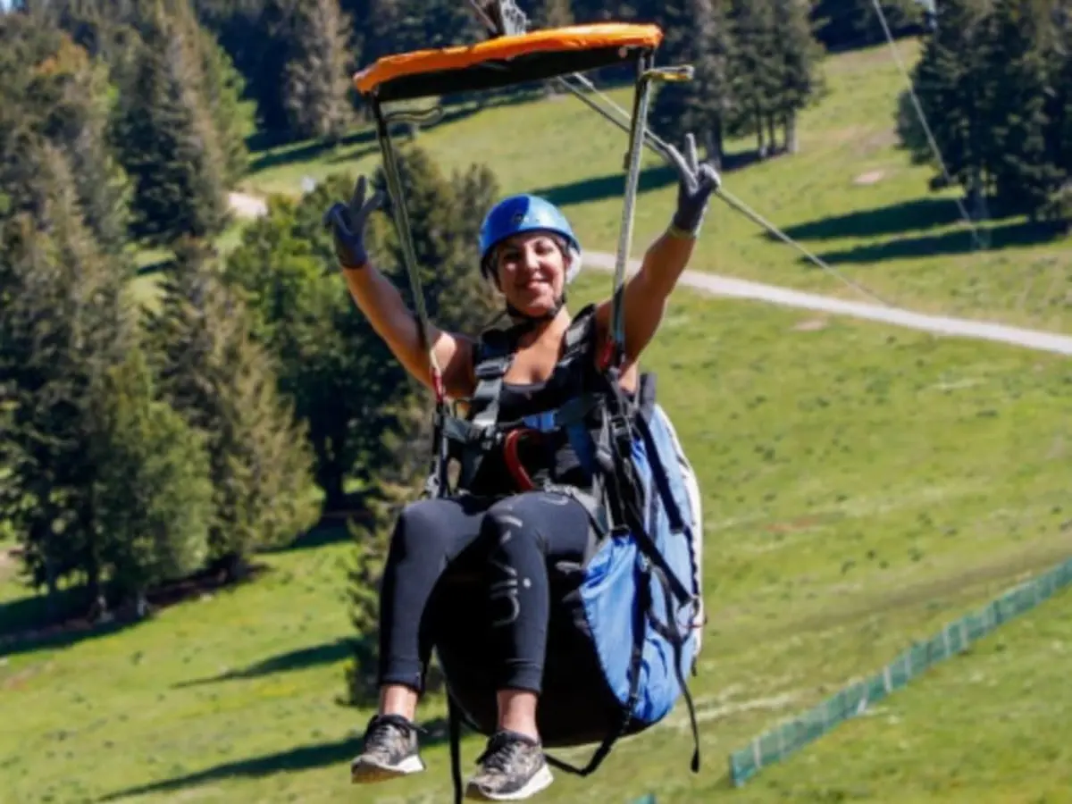Tyrolienne motorisée dans les Hautes-Vosges (68)