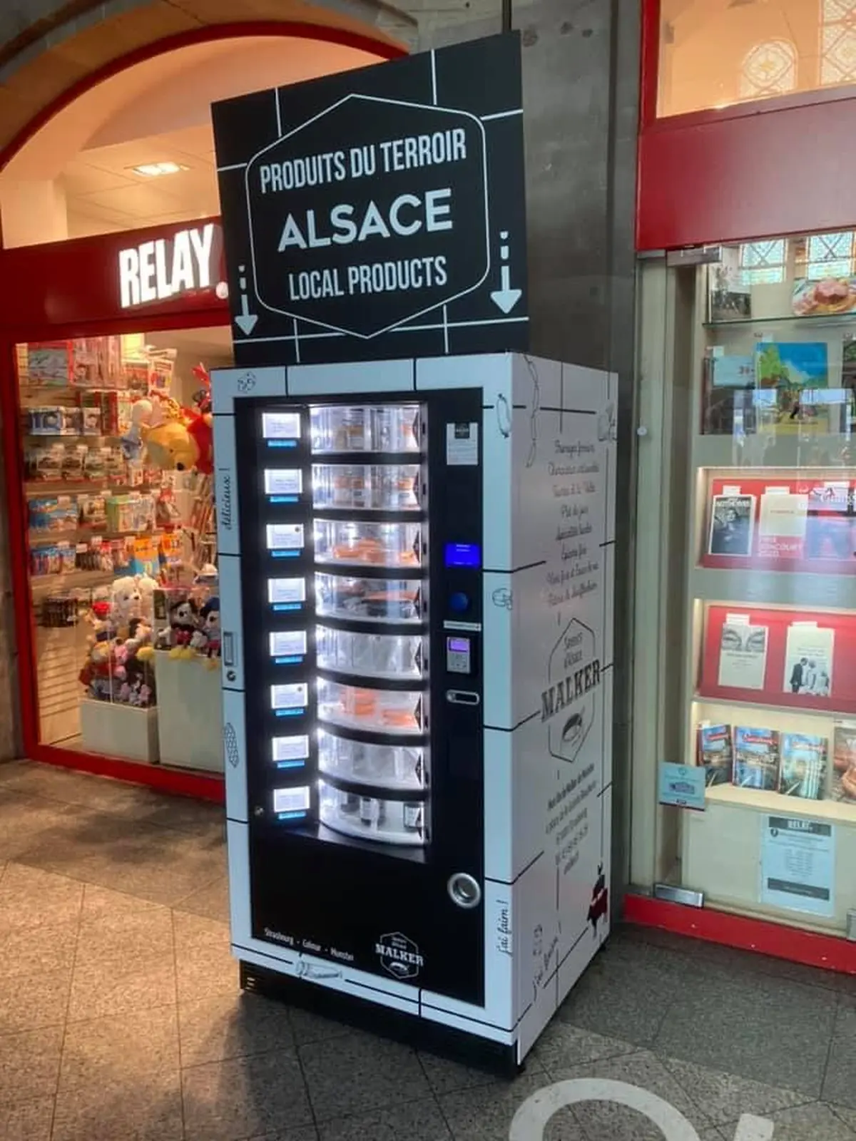 Le distributeur de spécialités alsacienne en gare de Strasbourg