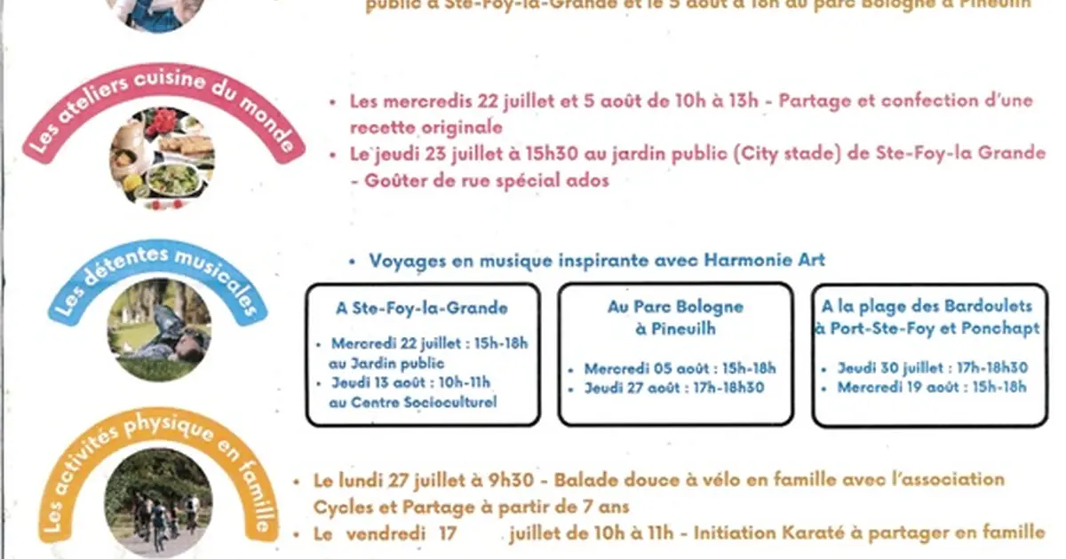 Un été en famille avec le Centre Socioculturel