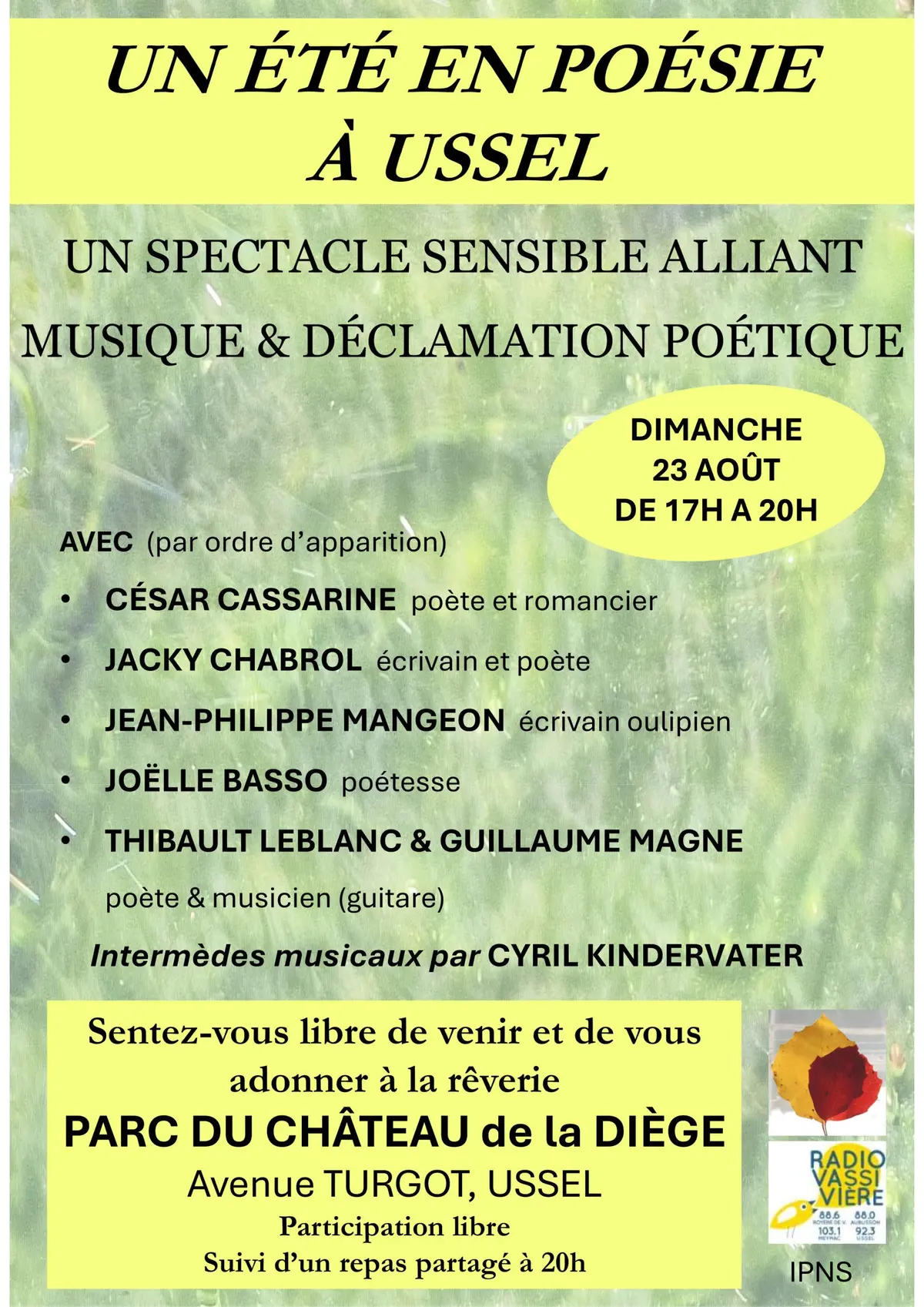 Un été en poésie à Ussel