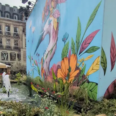 Un jardin éphémère place de la Réunion, aux couleurs de Folie'Flore