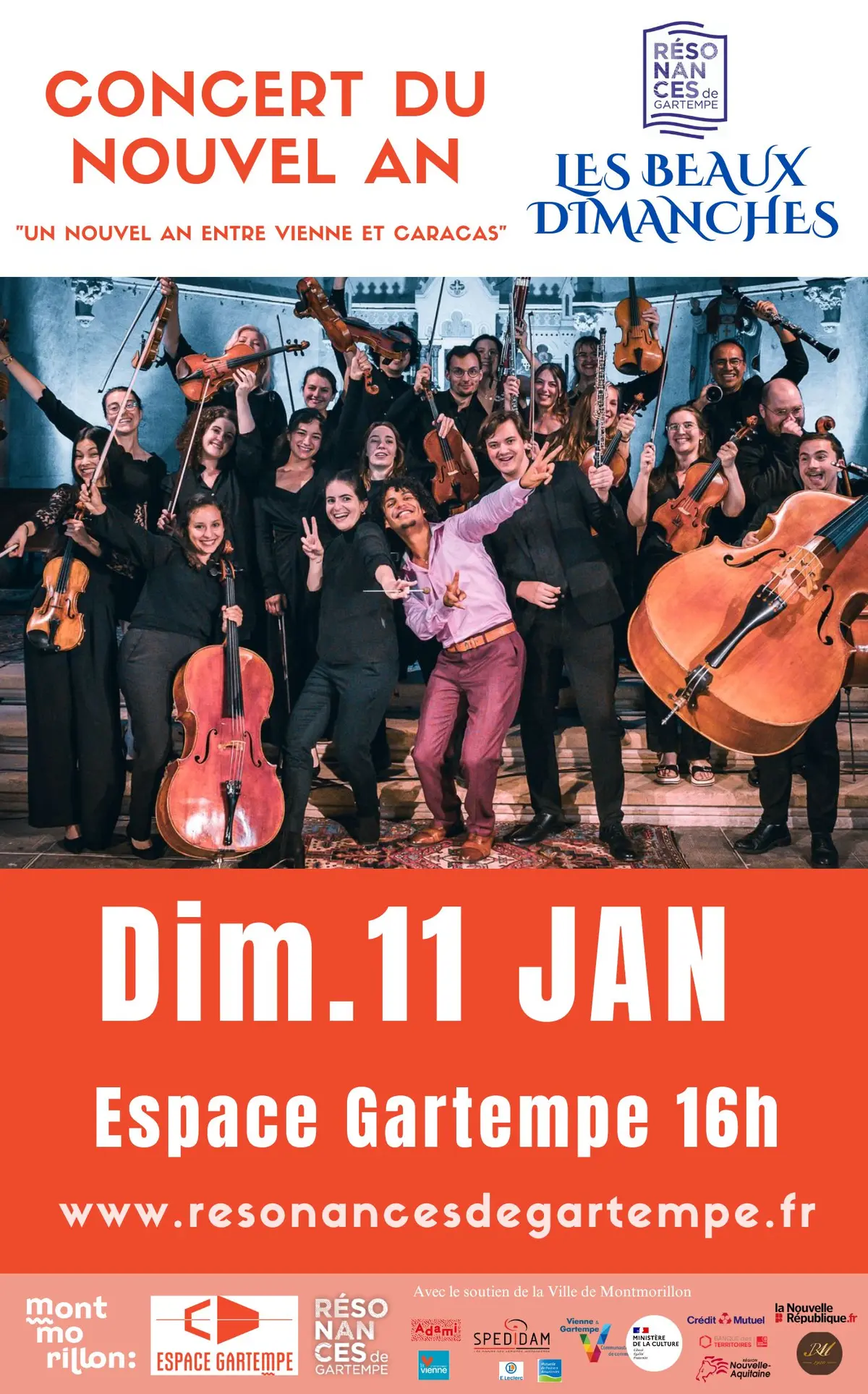 Un Nouvel An entre Vienne et Caracas concert dans le cadre des Beaux Dimanches de la Ville de Montmorillon