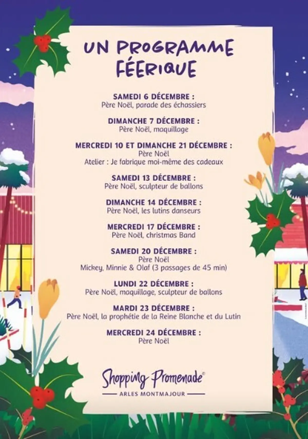 Un programme féerique à shopping promenade