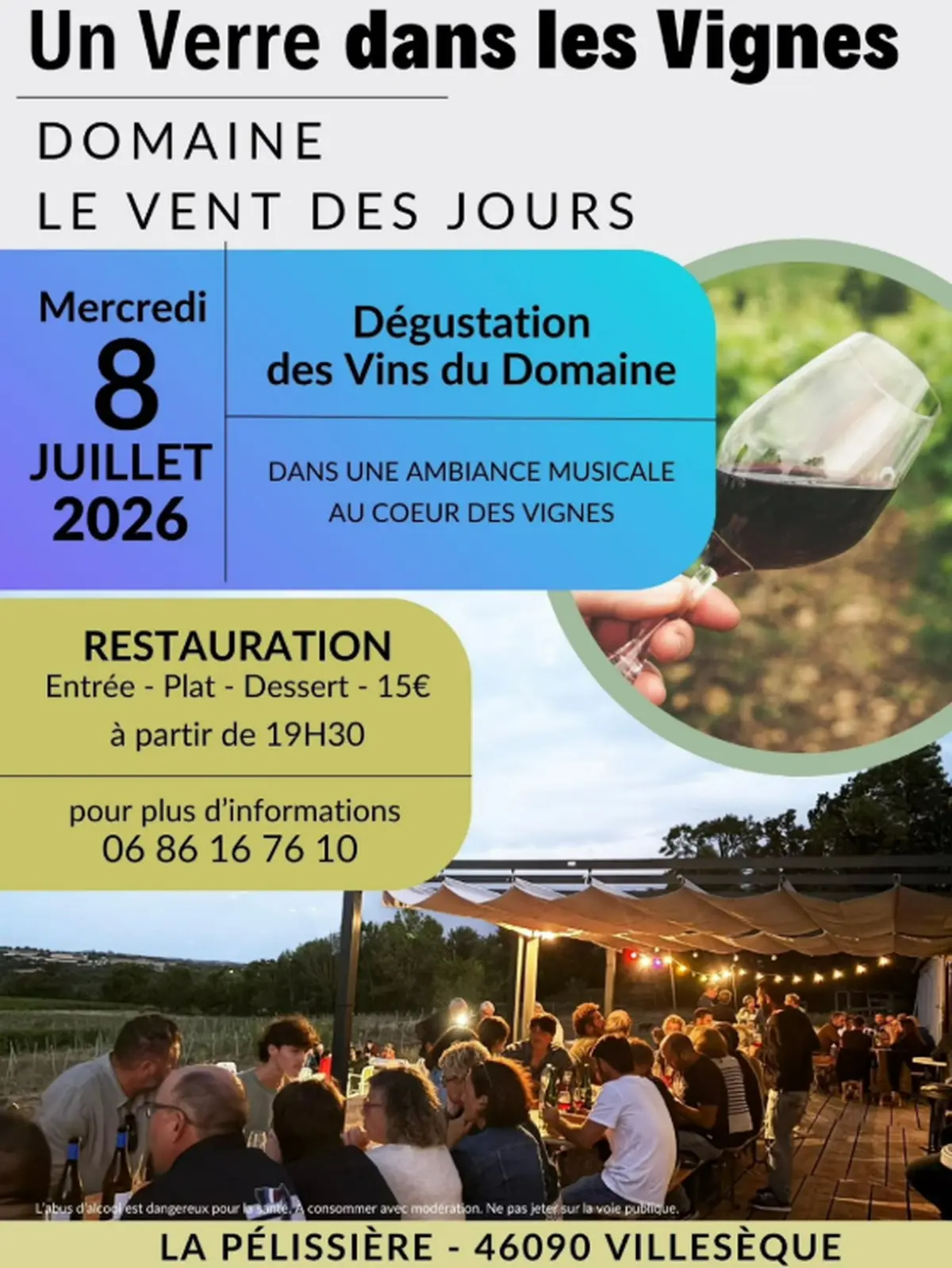 Un verre dans les vignes