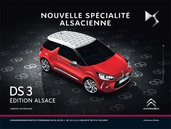 Une Citroën DS3 aux couleurs de l\'Alsace !